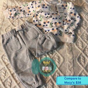 INFANT: (6-9MTH) Matching 2-piece set, Cute truck/car print